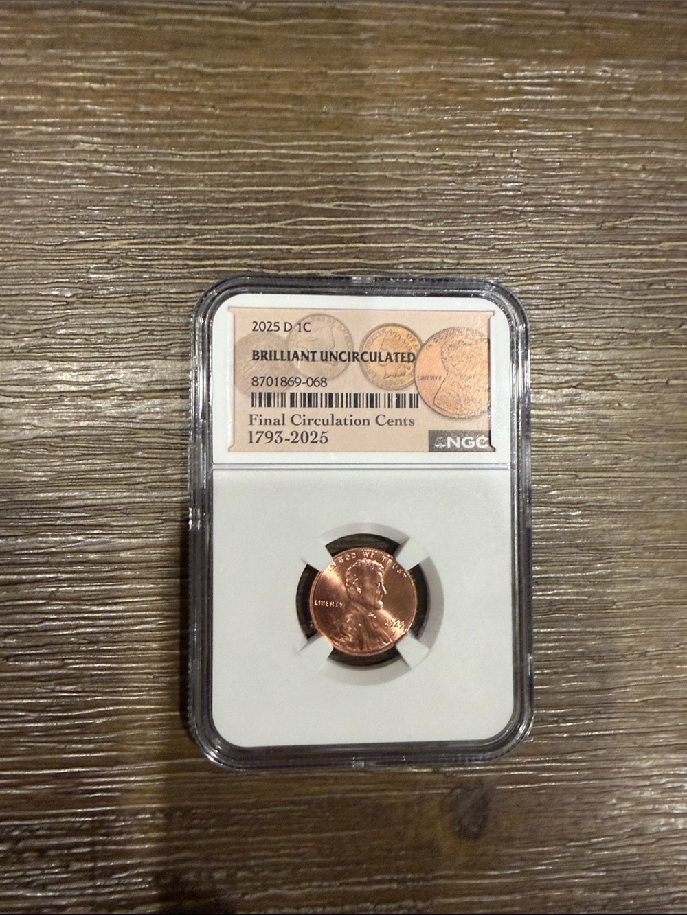 Certified Coin Slab Holder - Copper Finish